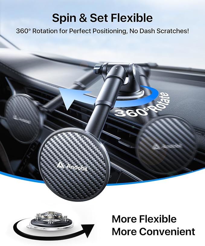 【True Military-Grade】andobil 3 in1 Magnetic Phone Holder
