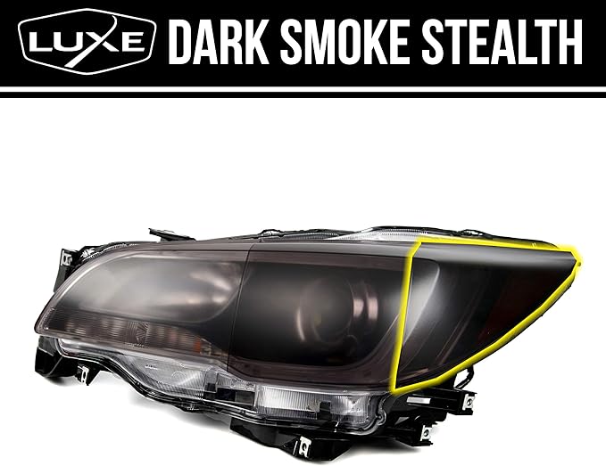 Luxe LightWrap Dark Smoke Stealth Universal Headlight Tail Light Tint Kit