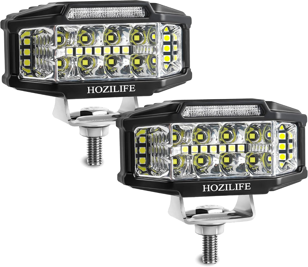 3 Inch LED Pods, 2PCS 40W 12V Flood Spot Ditch Lights Offroad Driving Fog LED...