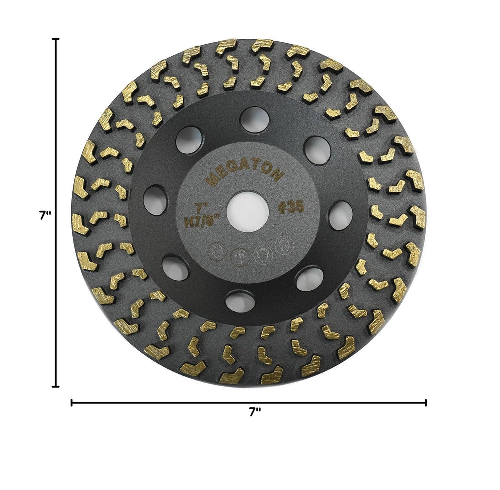 Megatron 7" Diamond Cup Grinding Removing Disc Wheel for Any Concrete, P...