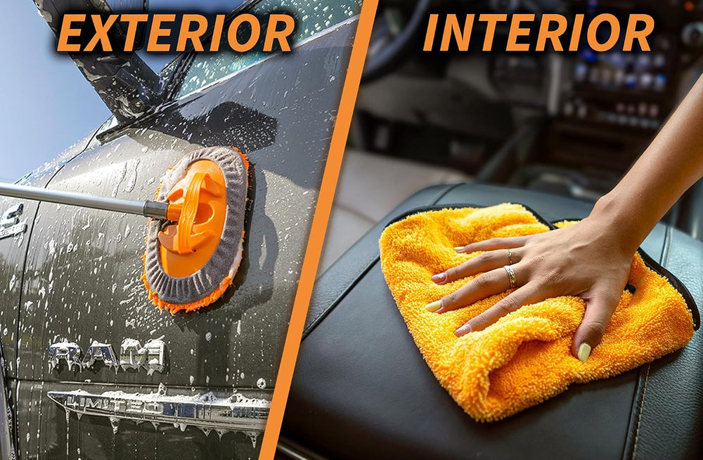 Car & RV Wash Brush Kit with 48-144״ Long Extendable Handle