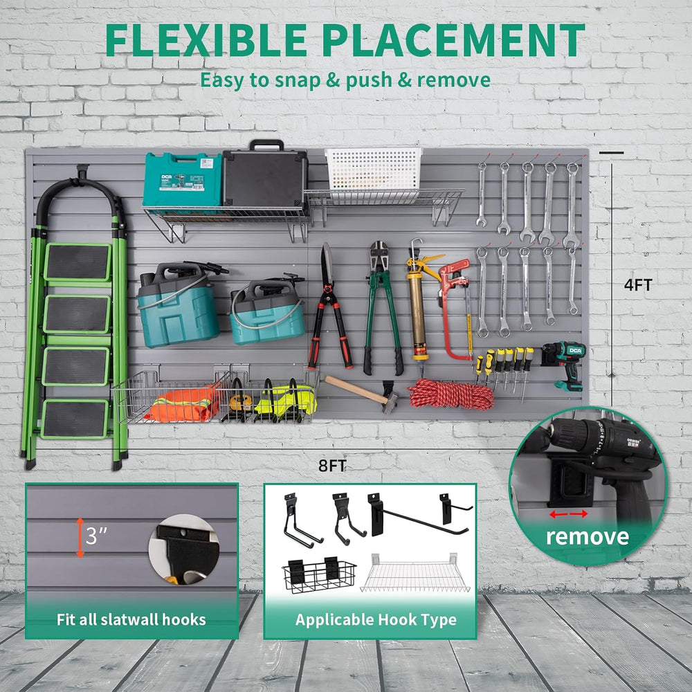 FRAYSCENT Slat Wall Paneling Garage Slat Wall Storage Systems Slatwall Panels...