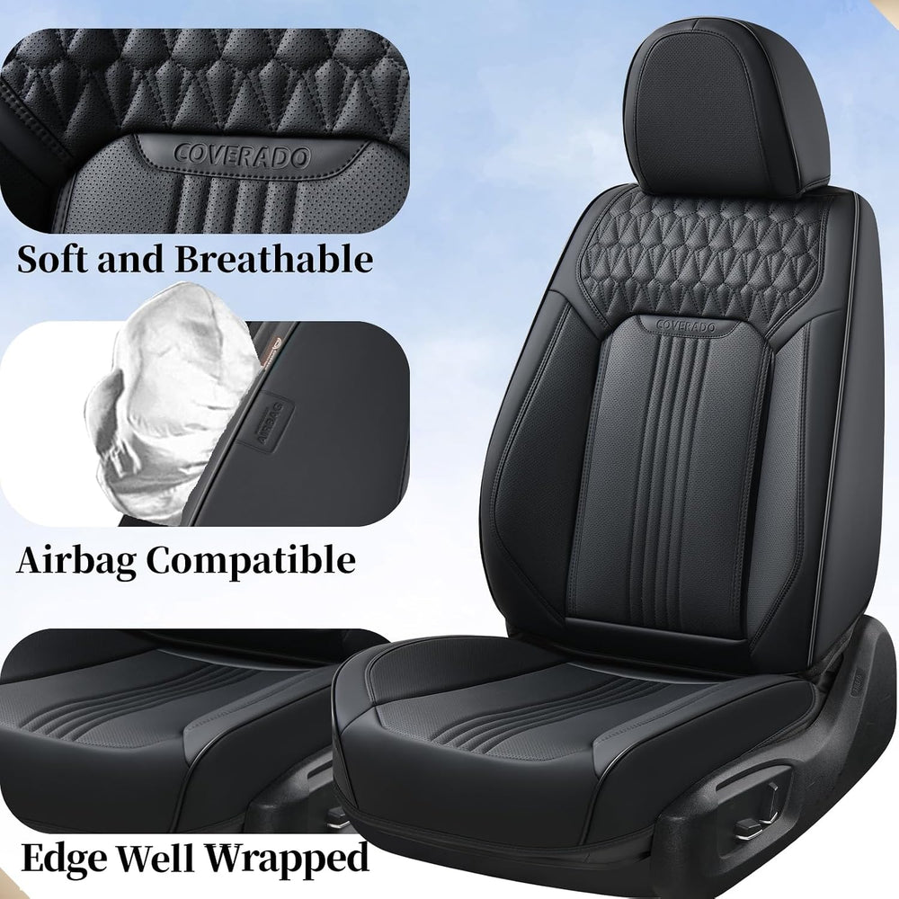 Coverado Seat Covers, Car Seat Covers Front Seats, Black Seat Cover, Waterpro...