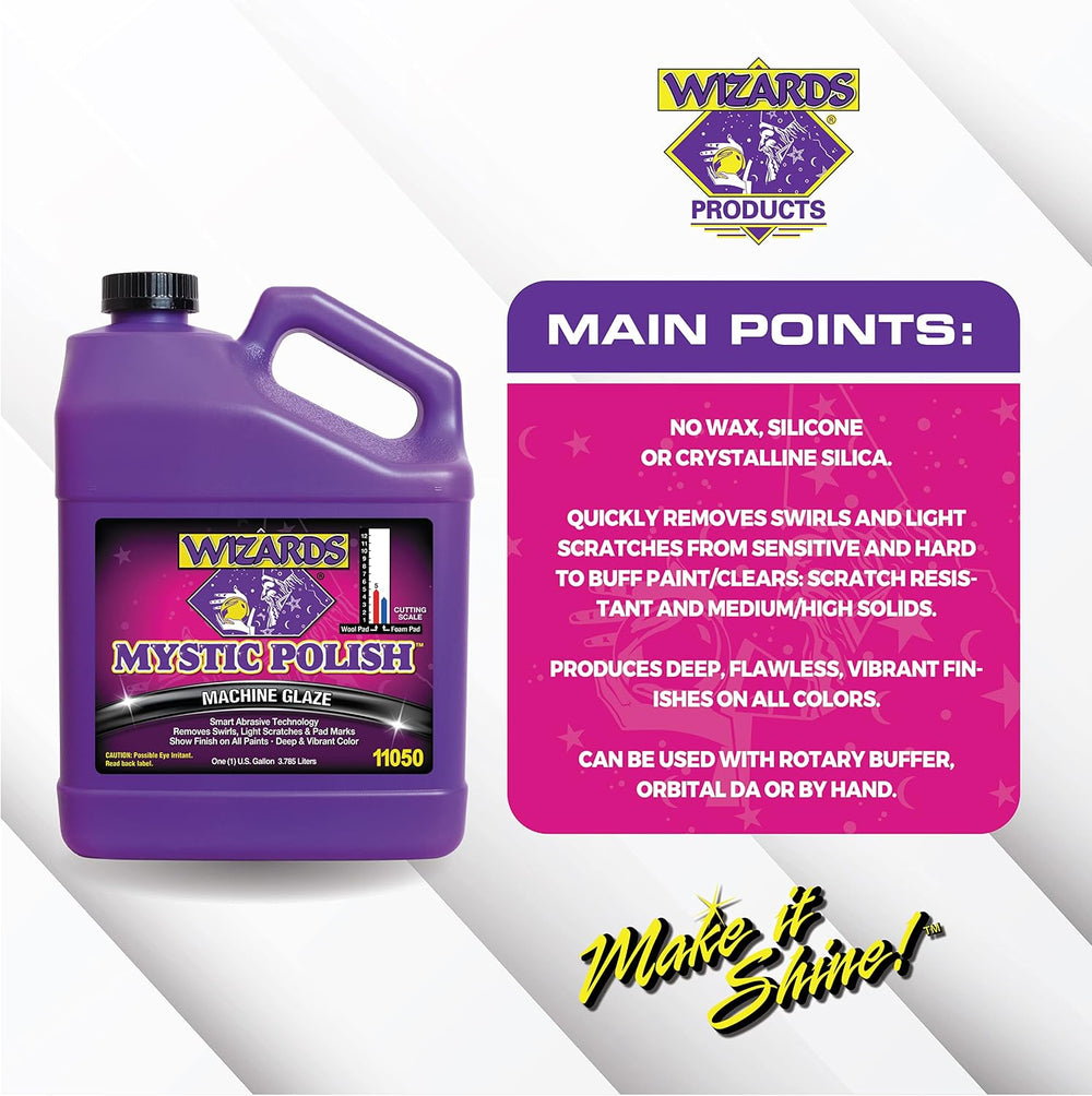 Wizards Mystic Polish Machine Glaze - Cutting Compound and Polish with Smart ...