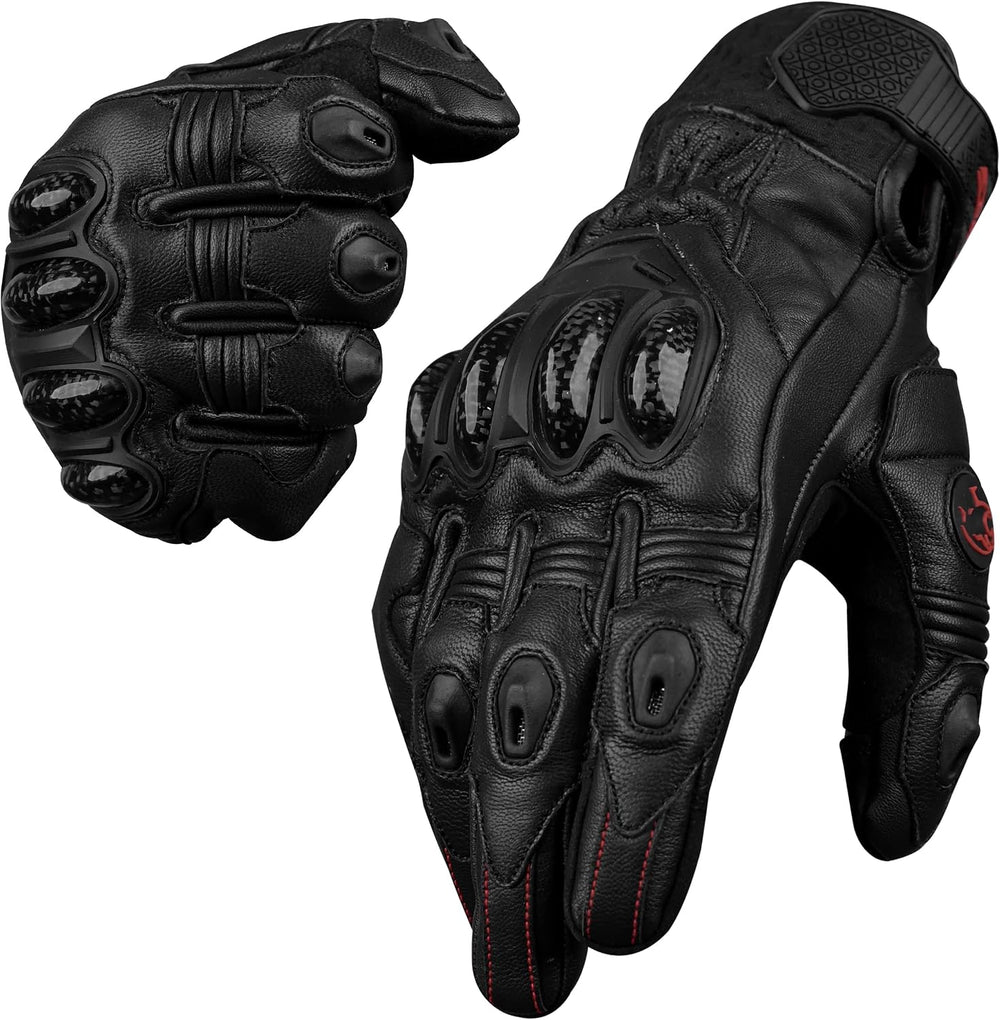 J.A.G. Leather Motorcycle Gloves