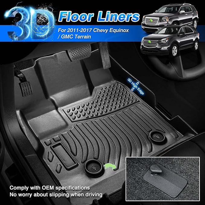 Cartist Custom Fit for Floor Mats Chevrolet Equinox/GMC Terrain Denali