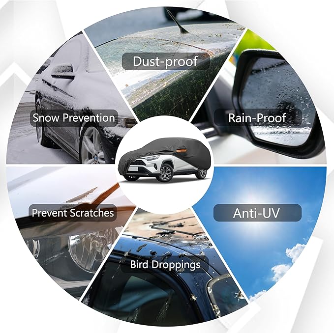 MORNYRAY Compatible with Dodge Challenger, Car Cover Outdoor Waterproof Sun