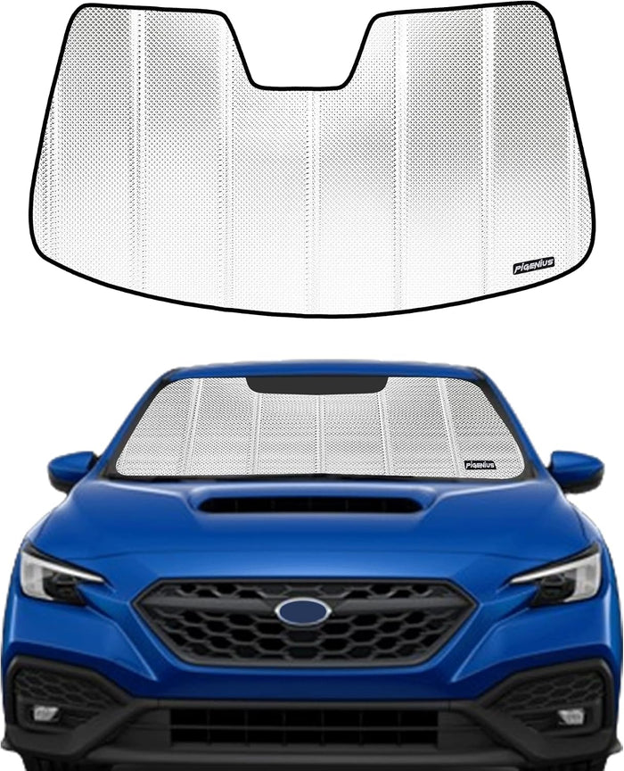 Pigenius Windshield Sun Shade for Subaru WRX2022-2025 with Eyesight Driver Assist System. Reflective Aluminum Film Front Window Sunshade - BLAZBLOCK