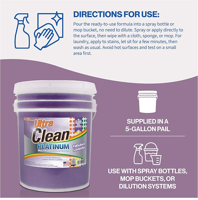 Ultra Clean Platinum Multipurpose Cleaner, Non-Abrasive and Bleach-Free
