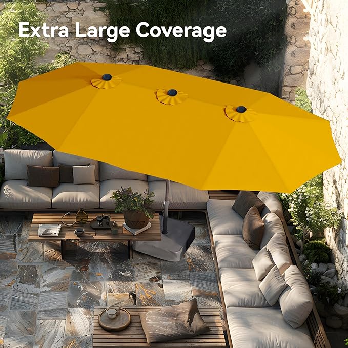 PHI VILLA 15ft Large Patio Umbrellas