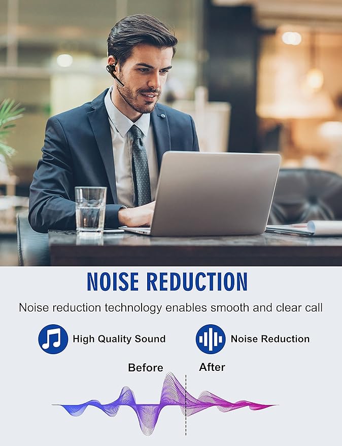 Bluetooth Headset V5.1, Wireless Headset
