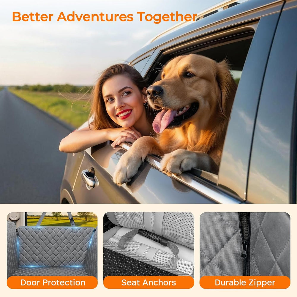 URPOWER Dog Car Seat Cover for Back Seat, 100% Waterproof Hammock for Car