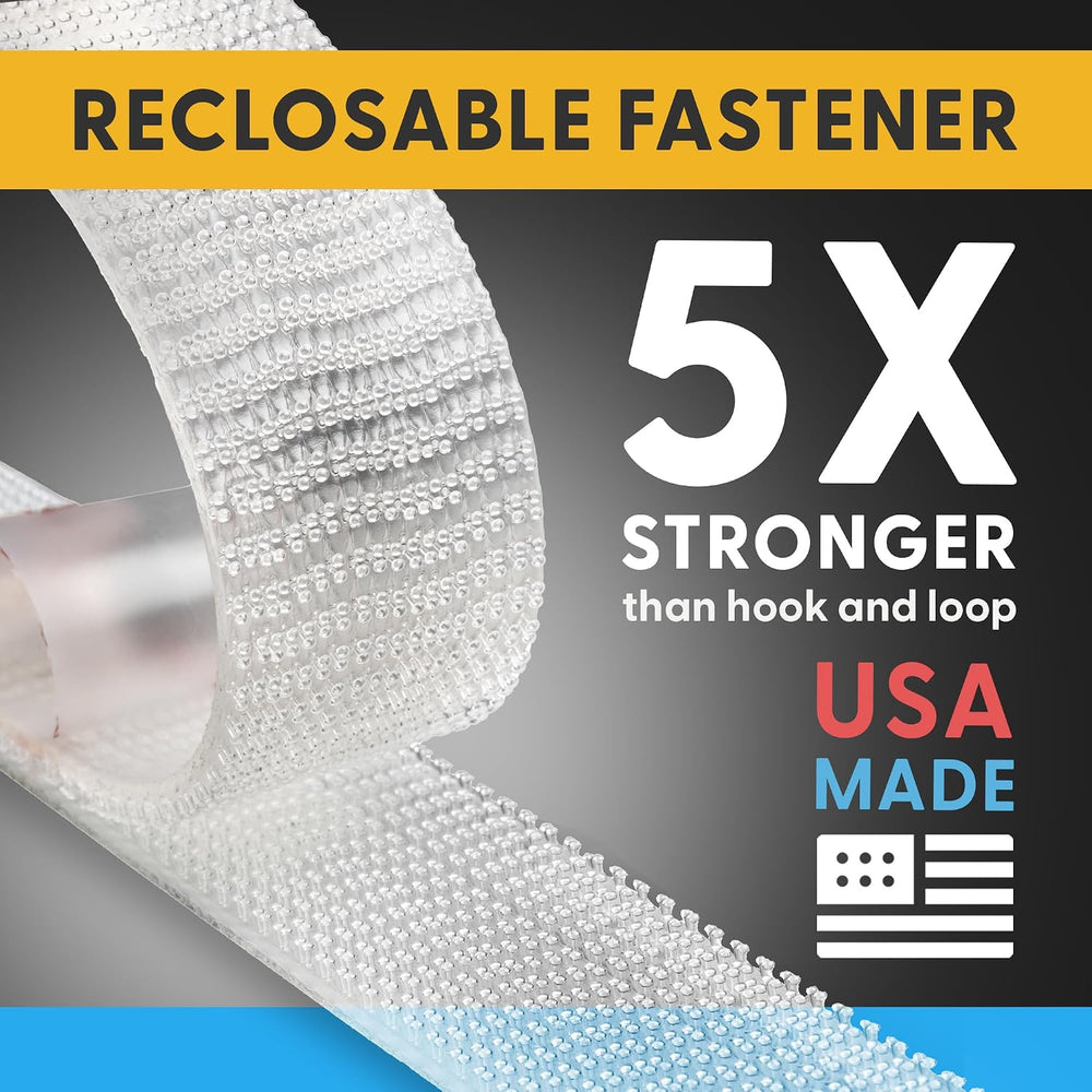 Industrial Strength - 10FT 10Pack - Clear Indoor/Outdoor Adhesive Mounting Ta...