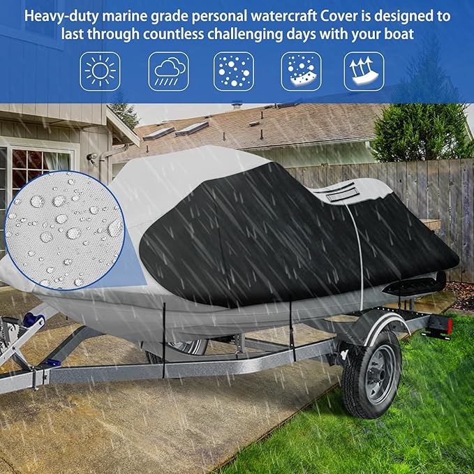 iCOVER Personal Watercraft Cover- Water Proof Heavy Duty Trailerable Jet Ski