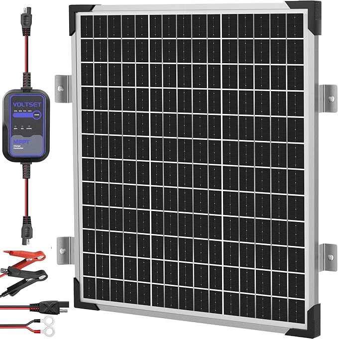 Solar Panel Kit 50W 12V with MPPT Controller, Solar Battery Trickle Charger