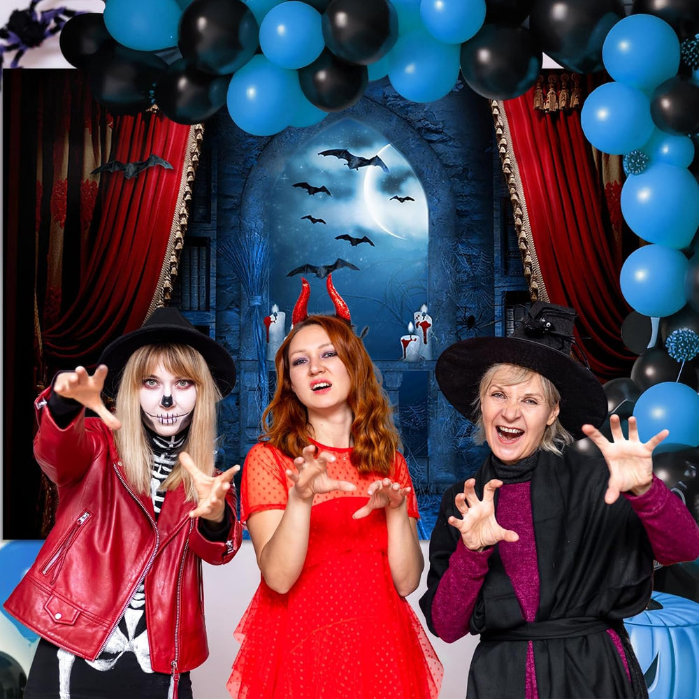 Avezano 10x7ft Halloween Backdrop Spooky Medieval Vampire Photo Background