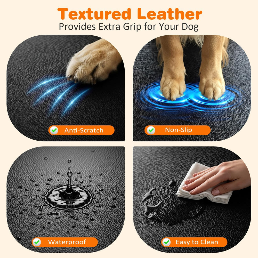 URPOWER PU Leather Hard Bottom Dog Car Seat Cover, Back Seat Extender