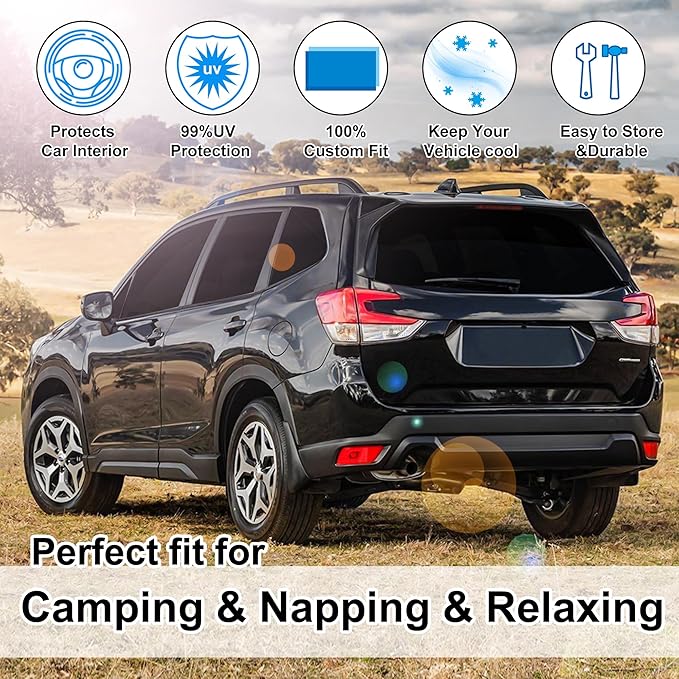 TINGLU Window Shades for Subaru Forester 2019-2024 Accessories Car Side Full ...