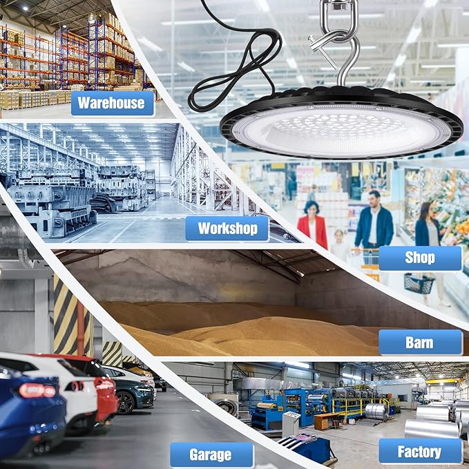 20 Pack 150W UFO Led High Bay Light Fixture, 5000K Daylight Commercial Shop Bay