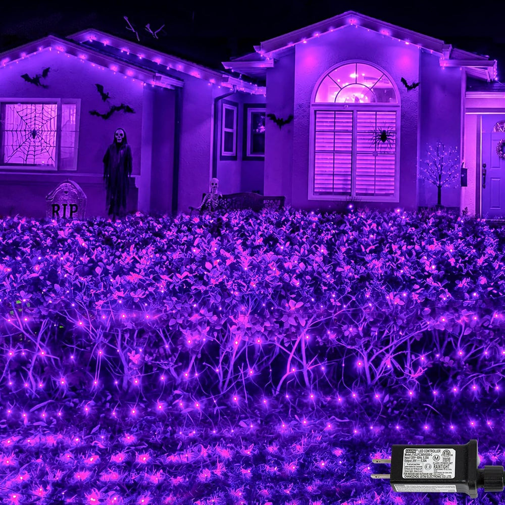 Purple Halloween Net Lights Outdoor Mesh Lights 12 * 5ft