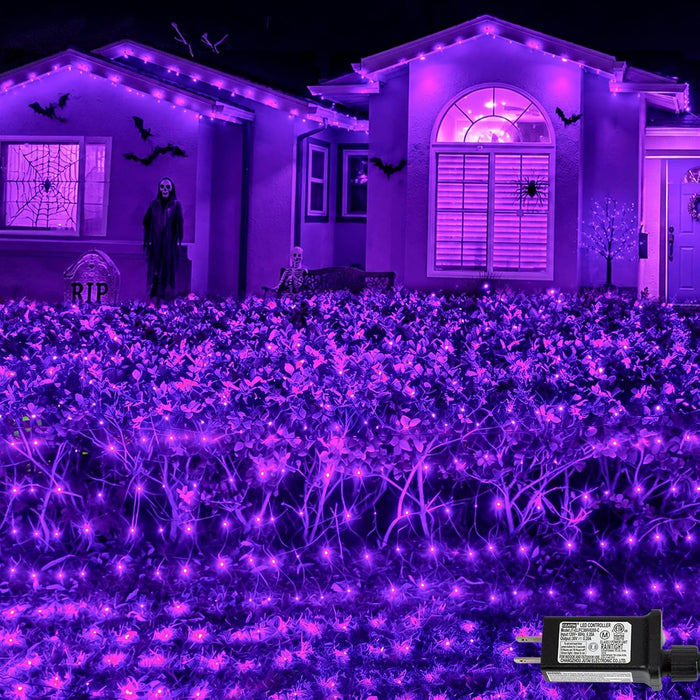 Purple Halloween Net Lights Outdoor Mesh Lights 12 * 5ft