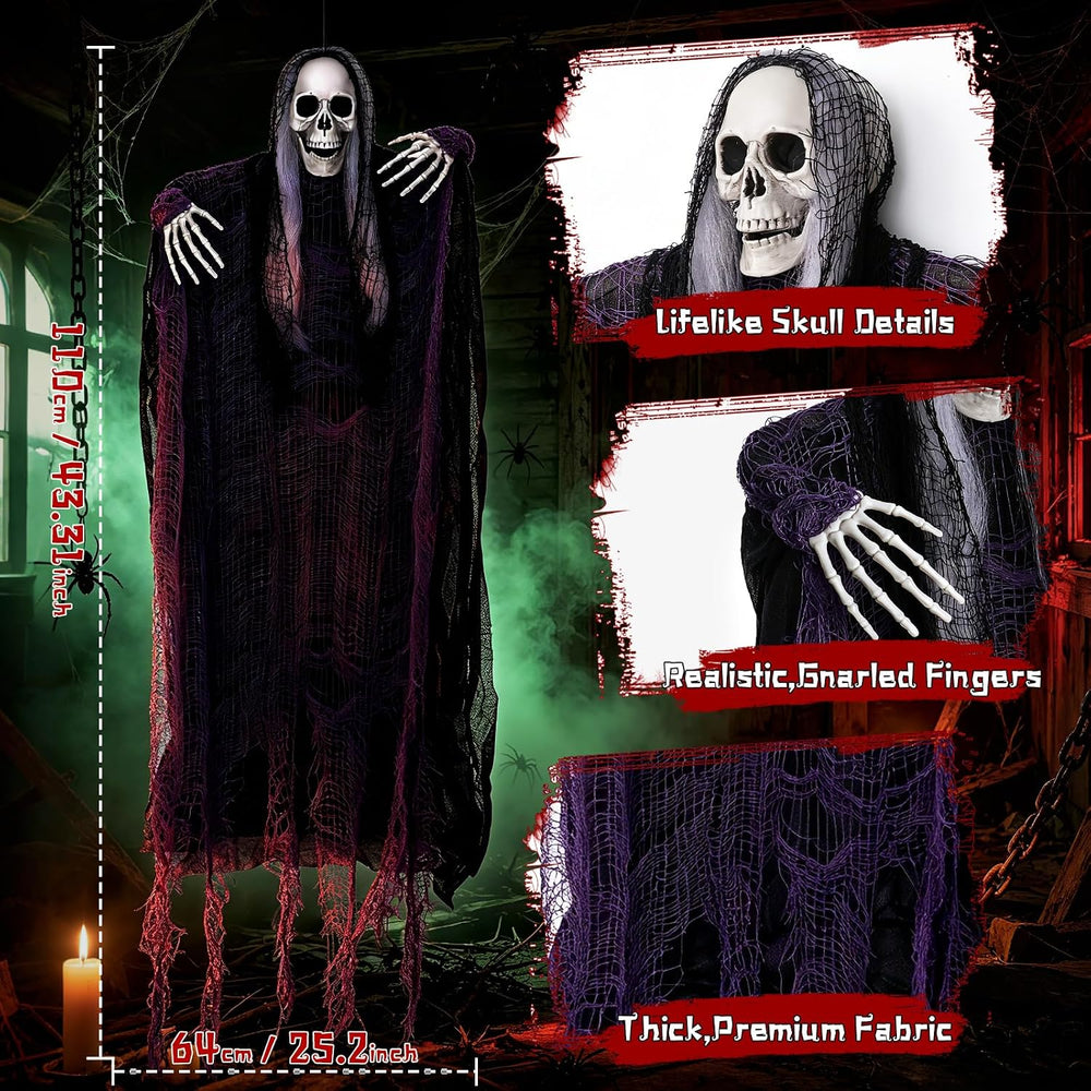 3 Pack Halloween Hanging Skeleton Decorations Outdoor Indoor Yard