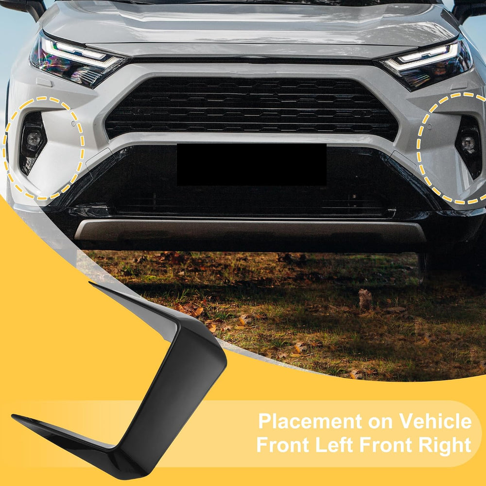 ACROPIX Front Left Front Right Fog Light Cover Trim for Toyota RAV4 2019-2025...