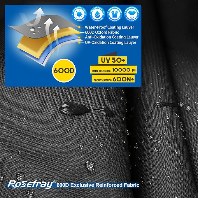 Rosefray Trike Cover, Motorcycle Cover Heavy Duty 600D Waterproof