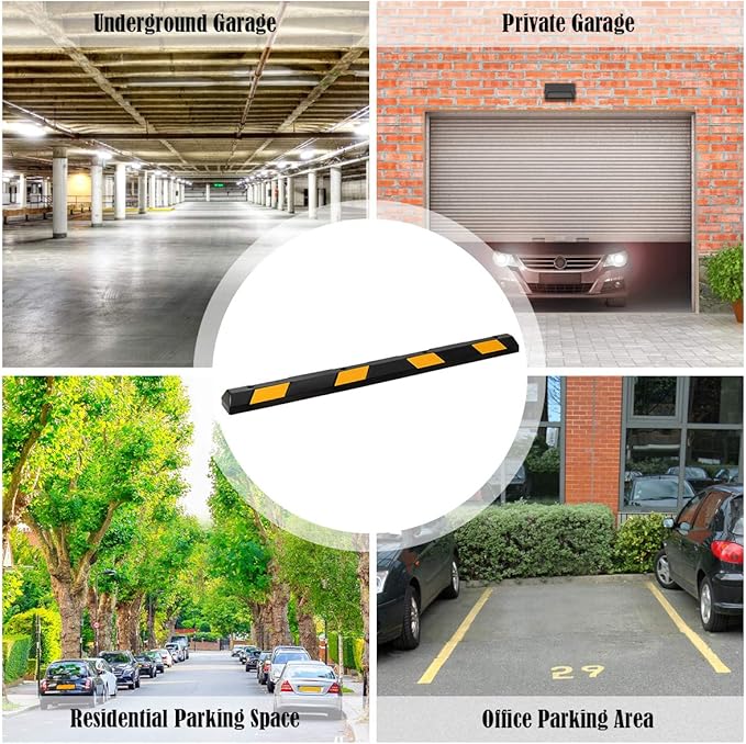 IRONMAX Parking Stopper for Garage, Heavy Duty Parking Block Garage Wheel Stop