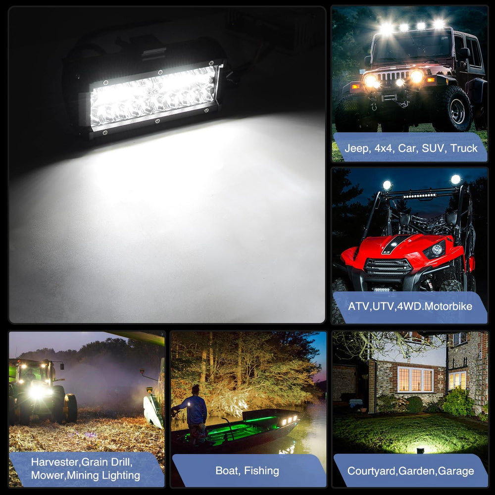 Nilight ZH303 2PCS 6.5 Inch 120W Spot & Flood Combo Driving 16AWG Wiring ...