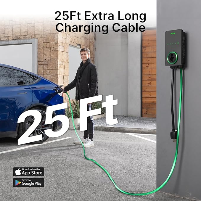 Autel Home Smart AI Level 2 EV Charger up to 40Amp, Indoor/Outdoor Fast