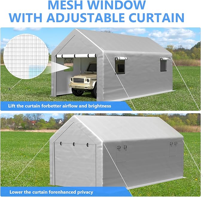 Carport 10x20 ft Heavy Duty