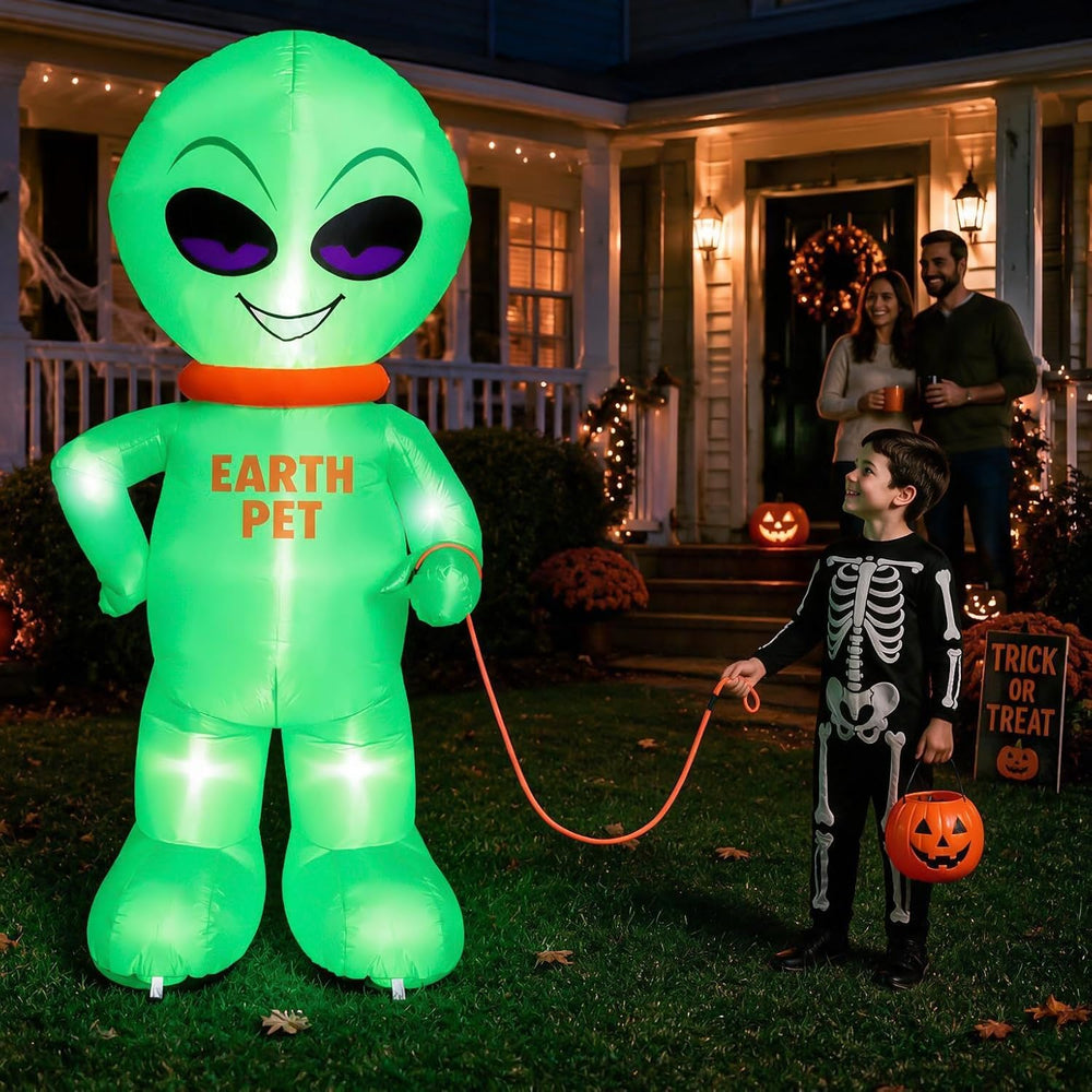 6 FT Halloween Inflatable Alien Earth Pet Outdoor Yard Decoration