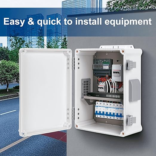 Outdoor Electrical Junction Box, ABS Water Resistant Enclosure