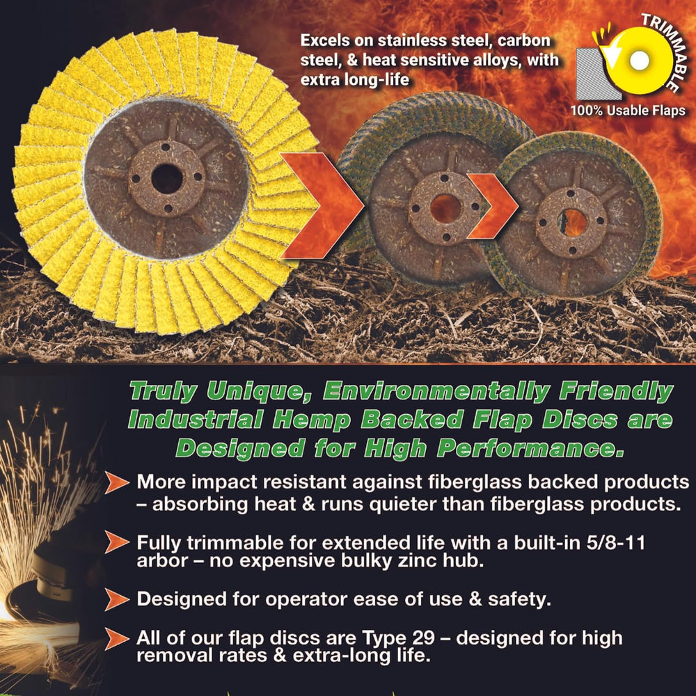 CS Unitec | 93520 | PLANTEX® SUNFIRE® Ceramic Trimmable Flap Disc, Eco-Friend...