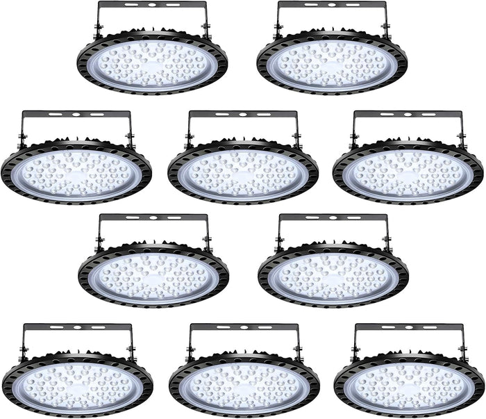 Viugreum 10 Pack 200W UFO LED High Bay Light, 20000LM 6500K Daylight White LED