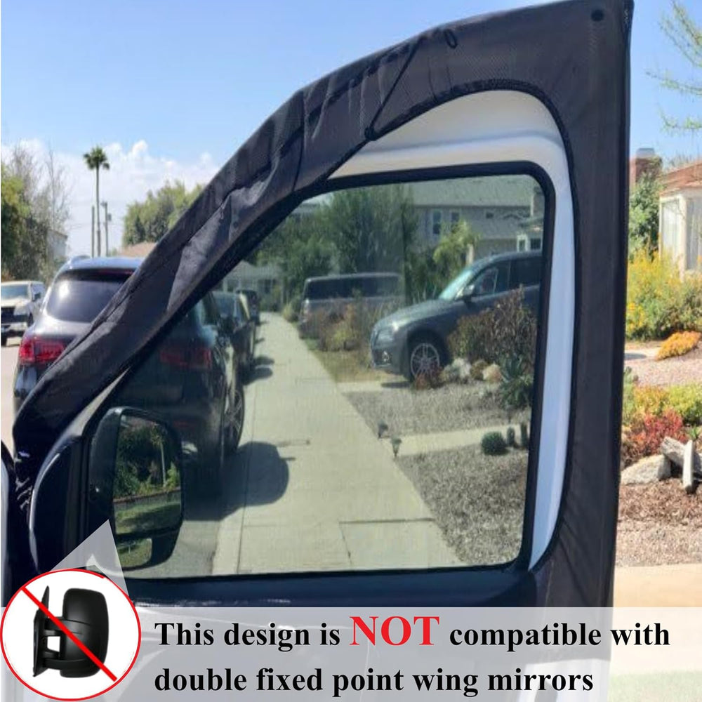 Magnetic Van Window Bug Screens, 2pcs Universal Caravan Front Door Bug Screen...