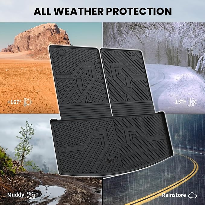 LASFIT Trunk & Backrest Mat for Ford Explorer 2020-2025, Custom Fit All W...