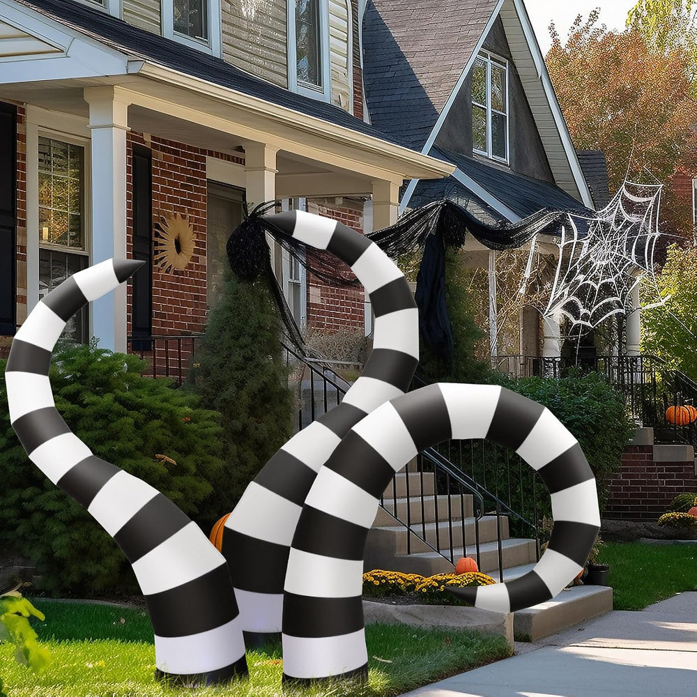 3 Pcs Halloween Inflatable Worm Yard Decoration with Built-in LED
