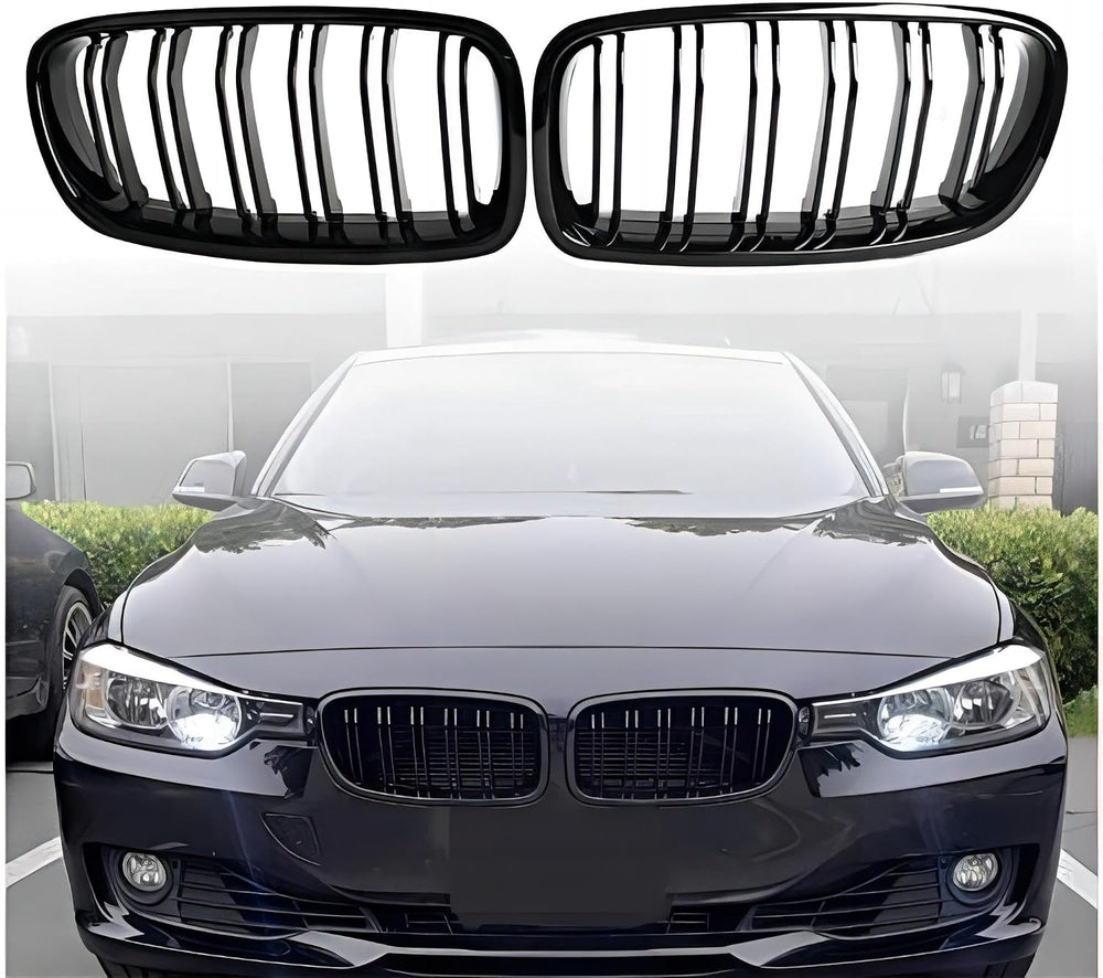 F30 Grill - Front Kidney Grille Black Grill for 2012-2018 BMW 3 Series F30 F3...