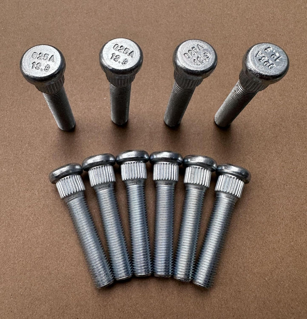 10PCS 1" Extender Longer 7/16-20 Serrated Wheel Studs 0.56 in. Knurl 2.3...