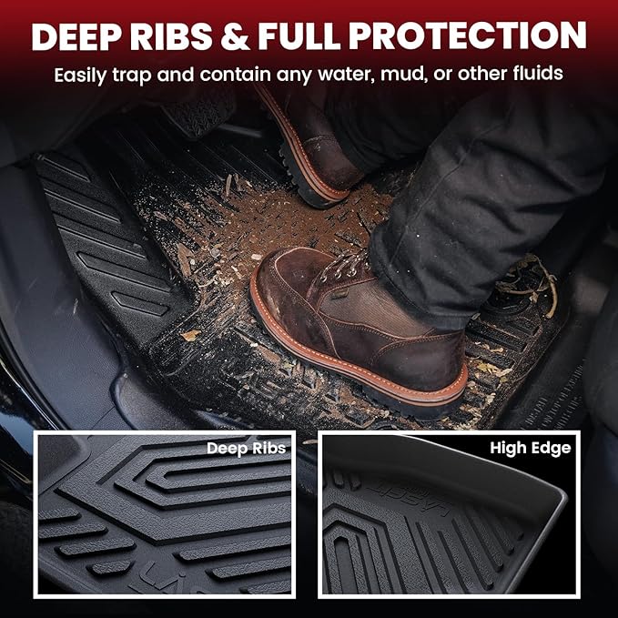 LASFIT Floor Mats & Cargo with Backrest Mat