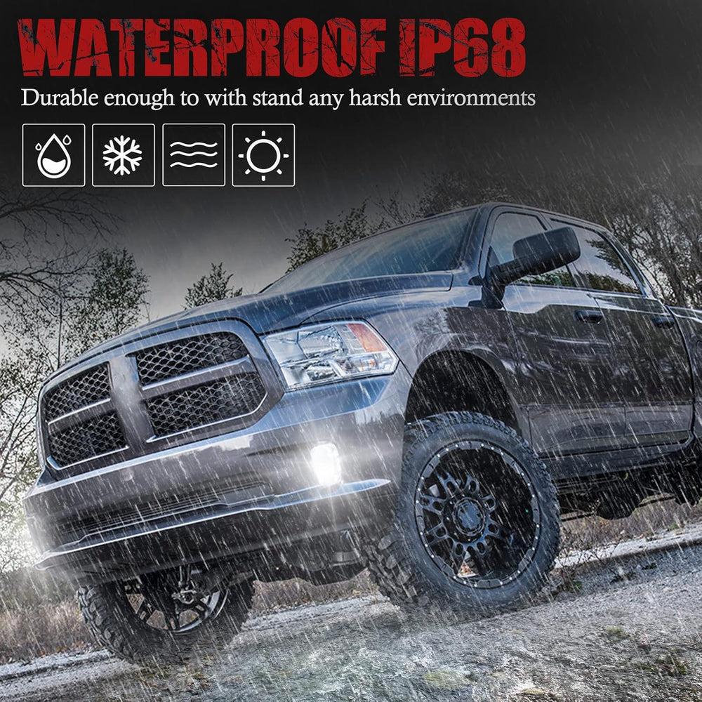 BUNKER INDUST Dodge Ram LED Fog Light with Daytime Running Light Set,Pair Spo...