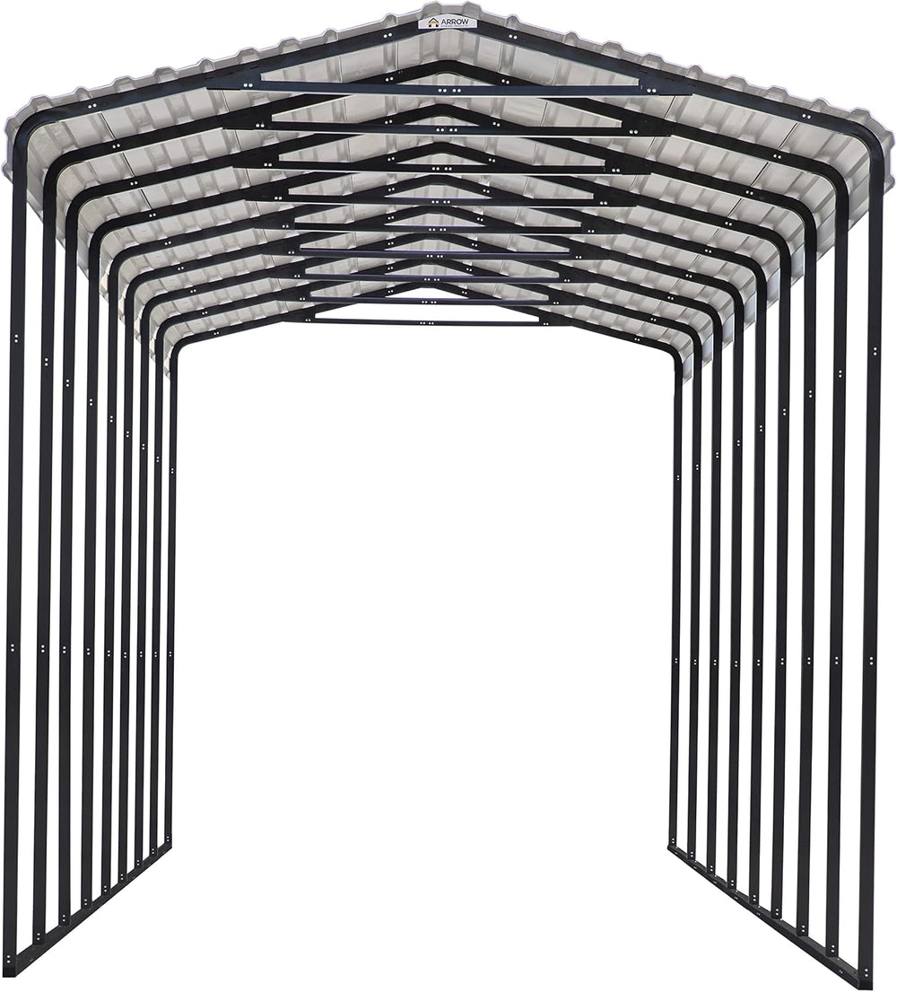 Arrow Carports Galvanized Steel Carport, RV Metal Carport Kit, 14' x 42&#...