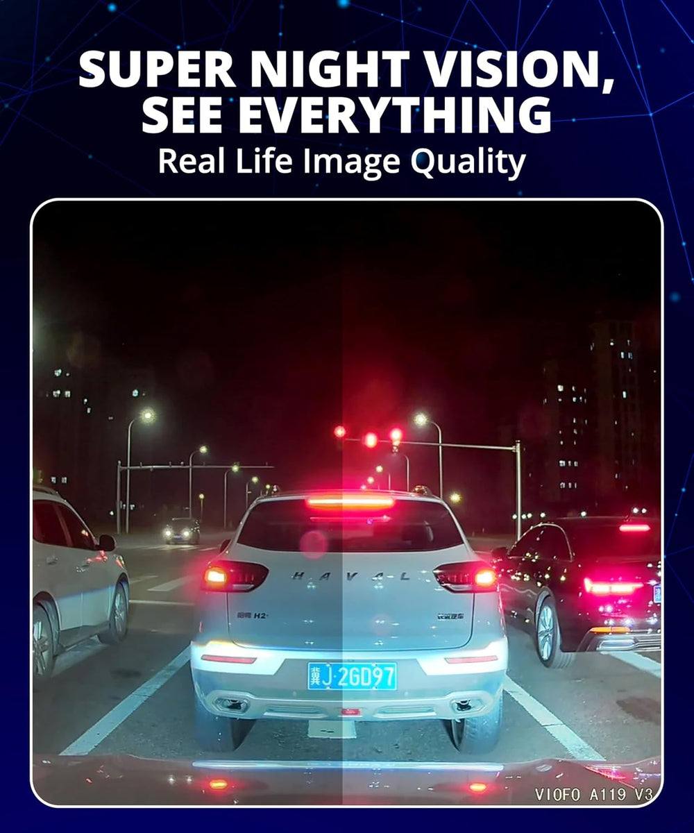 VIOFO A119 V3 Dash Cam, 2K Front Recording, GPS, True HDR Car Dashcam