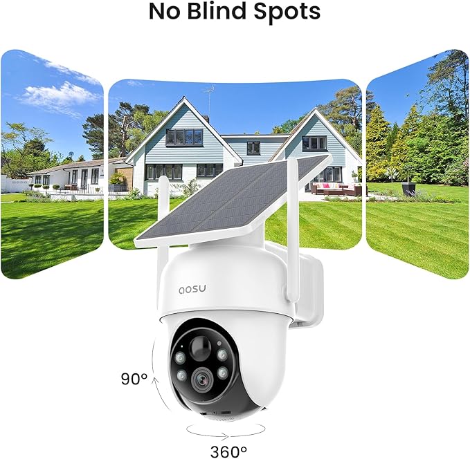 AOSU Security Cameras Outdoor Wireless, 2 Cam-Kit, No Subscription,