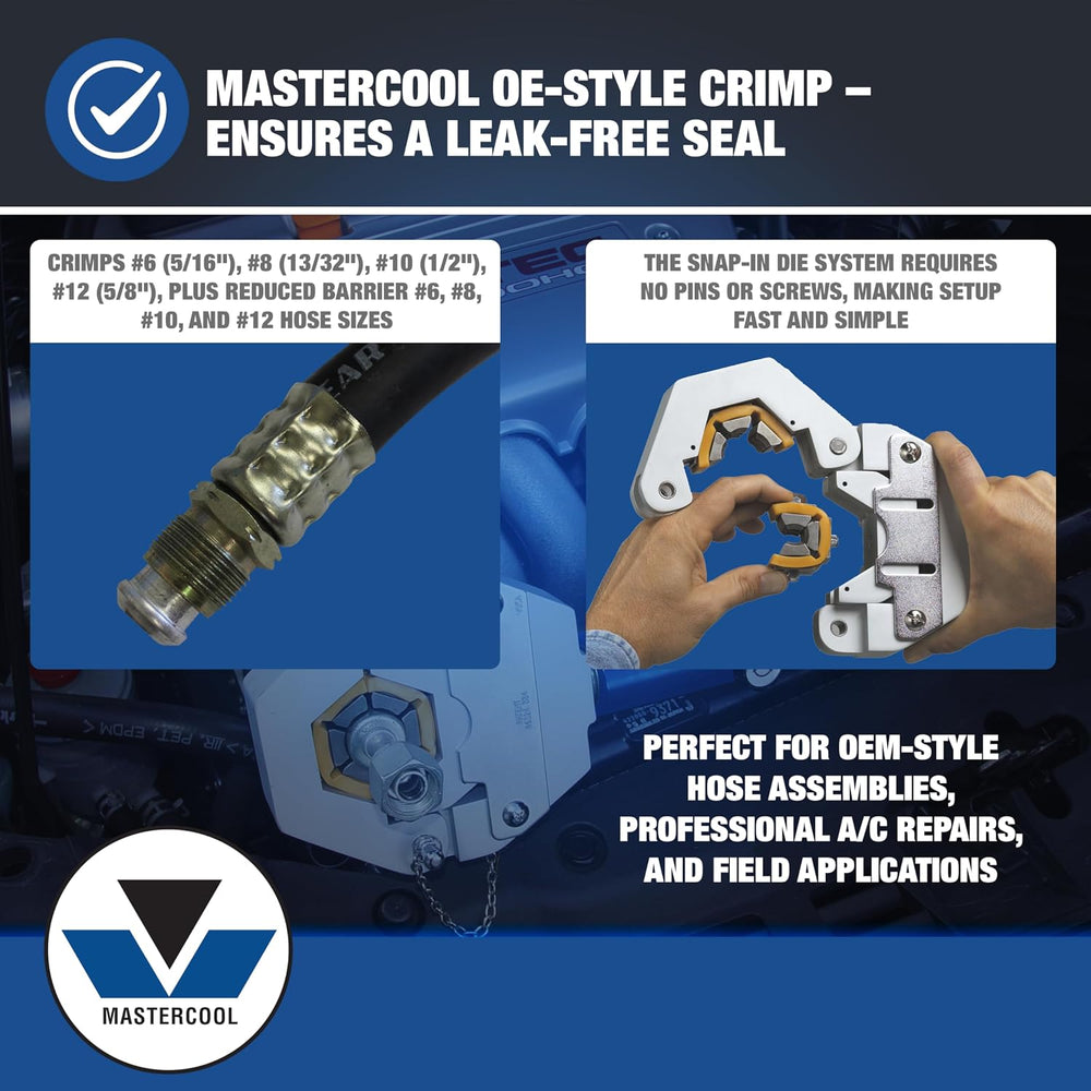 Mastercool 71500-A Hydra-Krimp A/C Hose Crimper