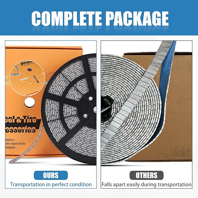 0.25 Oz Gray Adhesive Wheel Weights（715pcs, 11lbs/5kg）, 1/4 Oz Stick on Wheel