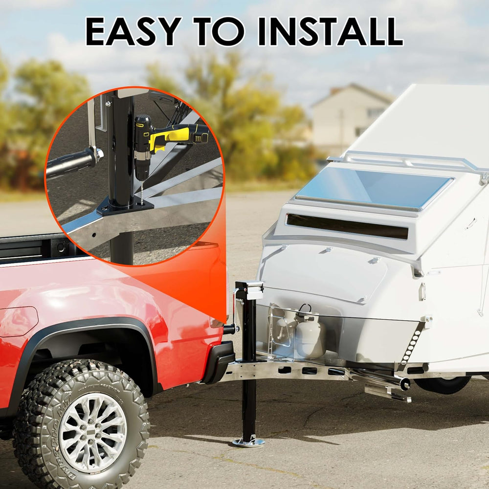 YOMILINK 5000 lbs A-Frame Trailer Jack, 15" Lift, Adjustable 5-Level Dro...