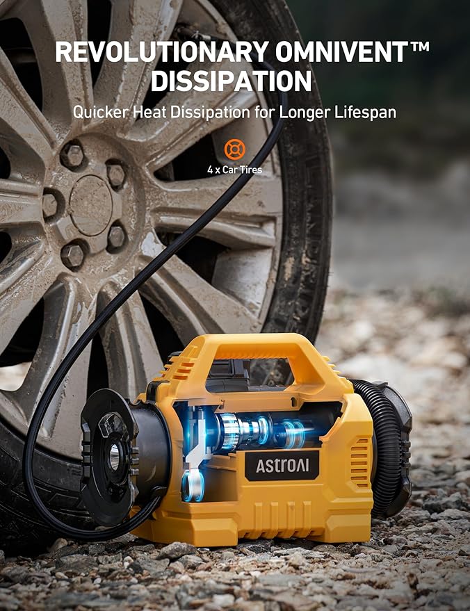 AstroAI Cordless Tire Inflator Portable Air Compressor